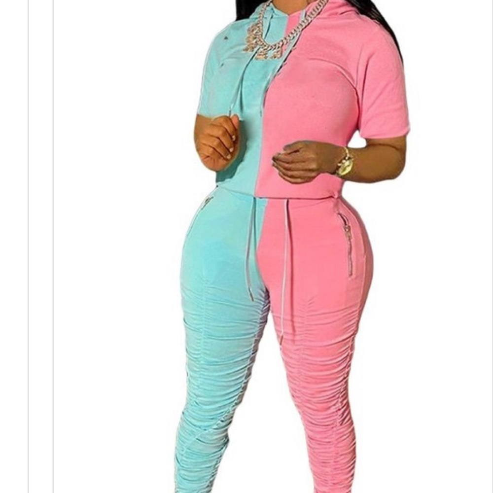 Cotton Candy stacked jogger set